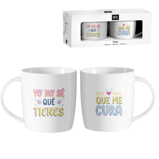 JUEGO DE 2 MUGS 350ML YO NO SE QUE TIENES