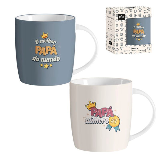 JUEGO 2 MUG 350ML PAPA PORTUGUES