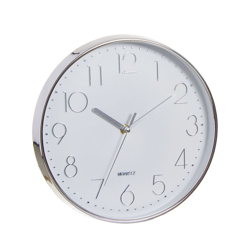 RELOJ 25CM CROMADO