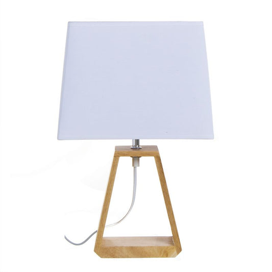 LAMPARA BASE MADERA NORDICA