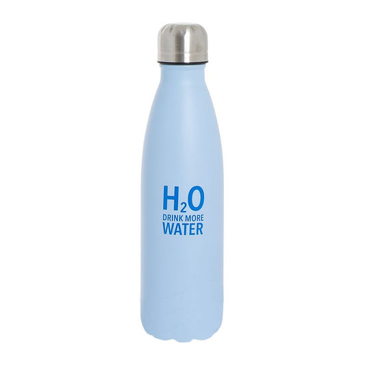 BOTELLA ACERO INOX. 500ML H2O AZUL
