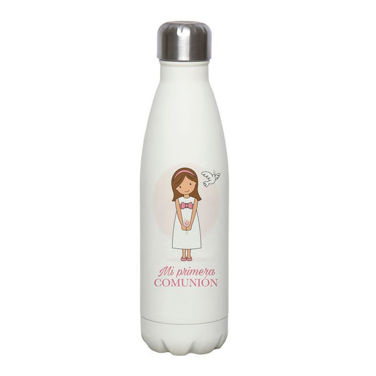 BOTELLA ACERO INOX. 500ML COMUNION NIÑA
