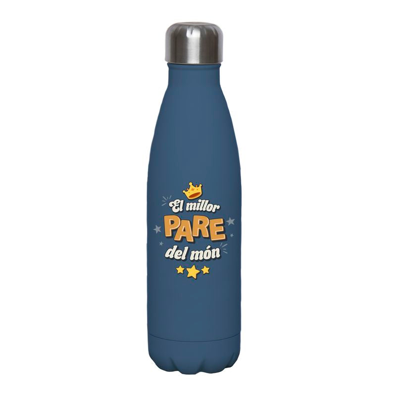 BOTELLA ACERO INOX. 500ML PAPA CATALA