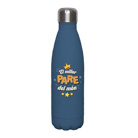 BOTELLA ACERO INOX. 500ML PAPA CATALA