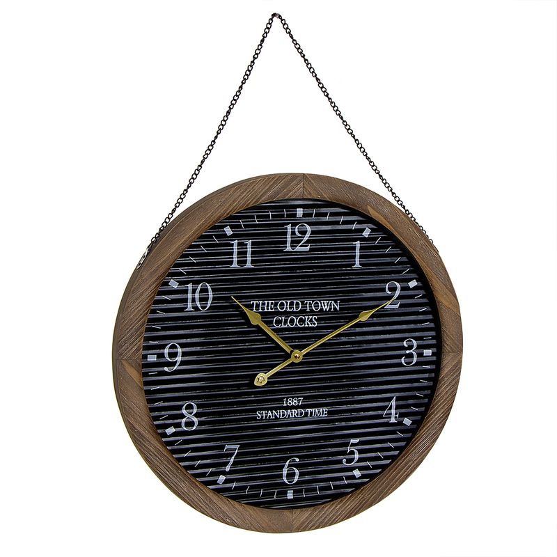 RELOJ 53CM OLD TOWN NEGRO