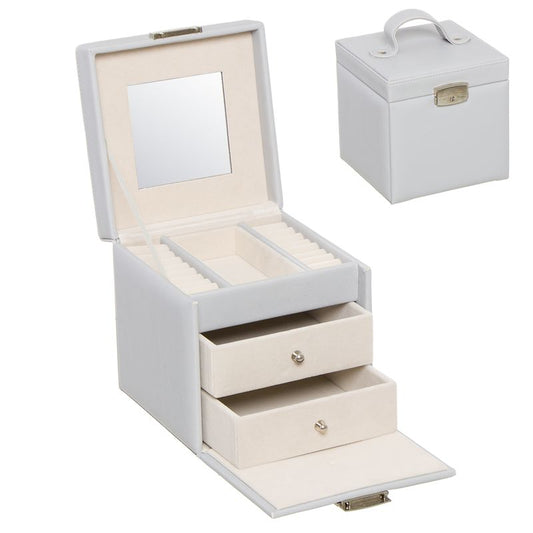 JOYERO 2 CAJONES GRIS