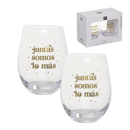 JUEGO DE 2 VASOS AMIGAS