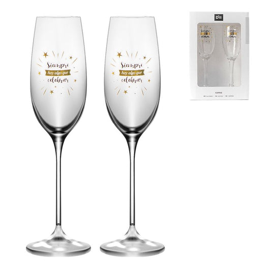 JUEGO DE 2 COPAS 185ML BRINDIS