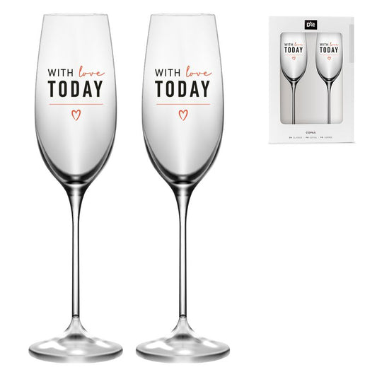 JUEGO DE 2 COPAS 185ML BRINDIS LOVE TODAY