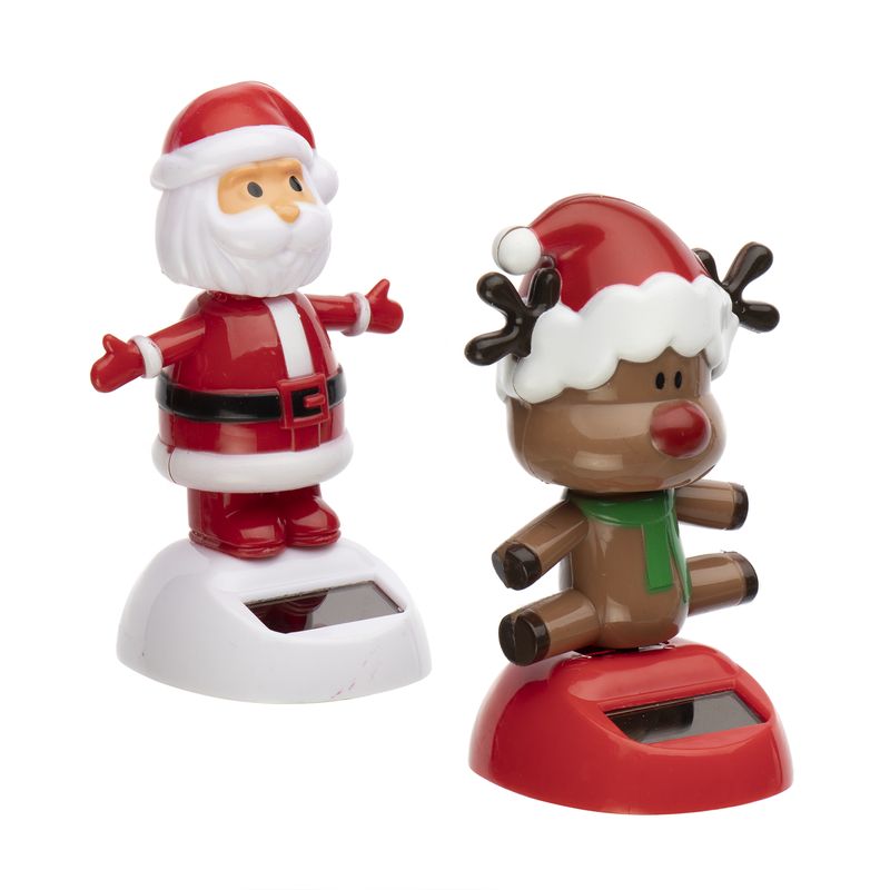 FIGURA SOLAR RENO Y PAPA NOEL 2M