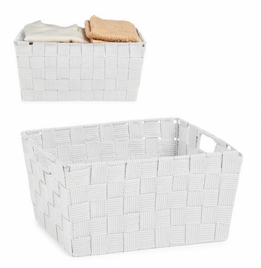 CESTA CÓNICA CON ASAS BLANCA